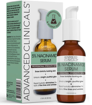 Picture of Advanced Clinicals Niacinamide Serum - 5% Niacinamide Serum for Face with Hyaluronic Acid Serum, Ferulic Acid, Aloe Vera, Fruit Extracts - Dark Spot & Age Spot Remover - Skin Serum for Face 1.75 Fl Oz