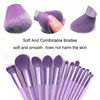 Picture of Makeup Brushes 22 Pcs Makeup Kit,Foundation Brush Eyeshadow Brush Make up Brushes Set (Purple, 22 Piece Set)