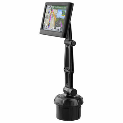 Picture of GPS Car Mount Cup Holder with Adjustable Arm for Garmin - Replacement GPS Cupholder Ball Mount for Garmin Nuvi Dezl Drive Drivesmart Zumo Driveassist DriveLuxe StreetPilot RV Portable Navigator