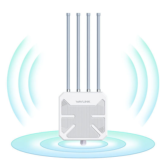 Picture of AX1800 WiFi 6 Wireless Outdoor Access Point,WAVLINK Long Range Outdoor WiFi with PoE | Dual Band | Up to 128 Devices|IP67 Waterproof,Supports Mesh Extender/AP/Repeater for Farm,Courtyard,RV,Campsite
