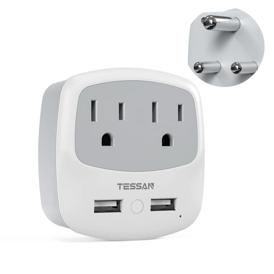 GetUSCart TESSAN South Africa Power Adapter, Type M Travel Adaptor