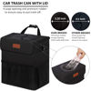 Picture of Vankor Car Trash Can for Car Cute, Car Trash Bag Bin Hanging Waterproof Automotive Car Garbage Cans Leak Proof Vehicle Trash Can Black