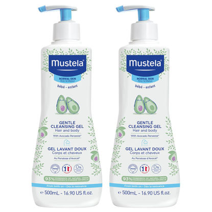 Picture of Mustela Baby Gentle Cleansing Gel - Baby Hair & Body Wash - with Natural Avocado fortified with Vitamin B5 - Biodegradable Formula & Tear-Free ââ‚¬â€œ 16.90 Fl Oz (Pack of 2)
