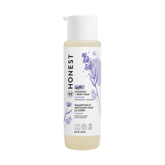 Picture of The Honest Company 2-in-1 Cleansing Shampoo + Body Wash | Gentle for Baby | Naturally Derived, Tear-free, Hypoallergenic | Lavender Calm, 18 fl oz
