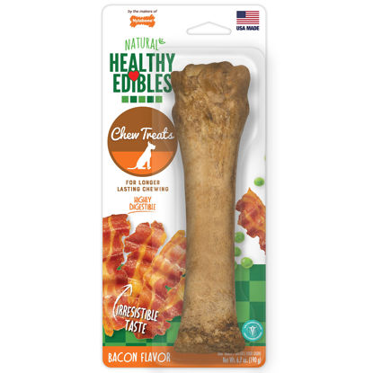 Picture of Nylabone Healthy Edibles All-Natural Long Lasting Bacon Flavor Chew Treats 1 Count Bacon X-Large/Souper
