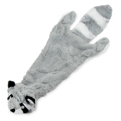 Picture of Best Pet Supplies 2-in-1 Stuffless Squeaky Dog Toys with Soft, Durable Fabric for Small, Medium, and Large Pets, No Stuffing for Indoor Play, Holds a Plastic Bottle - Raccoon, Medium