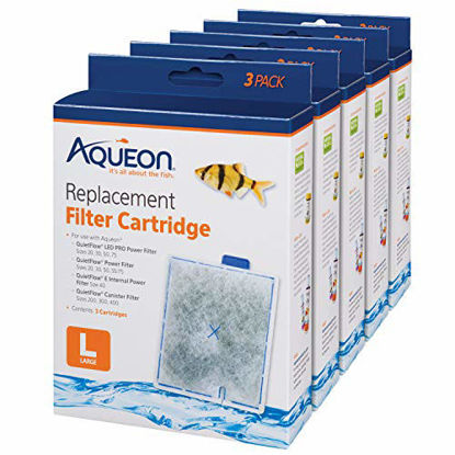 Picture of Aqueon Replacement Filter Cartridges For Filter Models 20, 30, 40, 50, and 75, and Canister Models 200, 300, and 400, Large, 15 pack