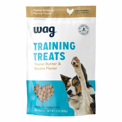 Picture of Amazon Brand - Wag Peanut Butter & Banana Flavor Training Dog Treats, 2 pound
