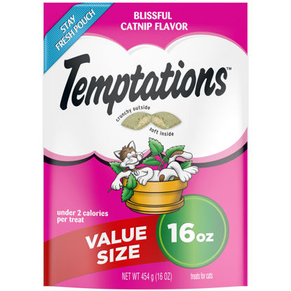 Picture of Temptations Classic Crunchy and Soft Cat Treats, Blissful Catnip, Multiple Sizes