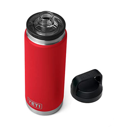 Picture of YETI Rambler 26 oz Bottle, Vacuum Insulated, Stainless Steel with Chug Cap, Rescue Red