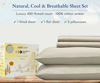 Picture of California Design Den 400 Thread Count 100% Cotton Sheets, King Size Sheet Set, 4 Piece, Luxury Sheets & Pillowcases, Breathable Bedding for King Bed, Sateen, King Bed Sheets, Deep Pockets (Taupe)