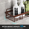 Picture of Moforoco Shower Caddy Shelf Organizer Rack, Self Adhesive Bronze Bathroom Shelves Basket, Home Farmhouse Wall Shower Inside Organization and Storage Decor Rv Accessories, First Apartment Essentials