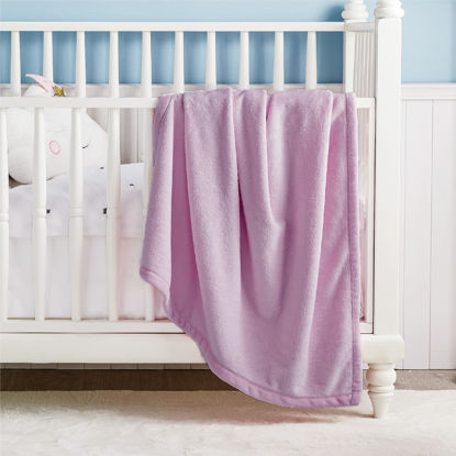 Picture of Bedsure Kids Blanket for Girls and Boys - Soft Cozy Throw Blankets for Kids Bed, Cute Small Travel Blanket, 43x55 Inches, Lilac