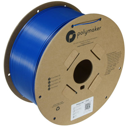 Picture of Polymaker ASA Filament 1.75mm Blue ASA, 3kg Heat Resistant Weather Resistant ASA 1.75 Cardboard Spool - PolyLite ASA 3D Printer Filament Blue, Perfect for Printing Outdoor Functional Parts