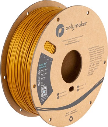 Picture of Polymaker PLA PRO Filament 1.75mm Gold, Powerful PLA Filament 1.75mm 3D Printer Filament 1kg - PolyLite 1.75 PLA Filament PRO Tough & High Rigidity 3D Printing PLA Filament Gold