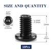 Picture of M6 x 12mm 10Pcs Flat Head Hex Socket Cap Screws Bolts, 304 Stainless Steel 18-8, Full Thread, Black Oxide by SG TZH (with Hex Spanner)