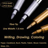 Picture of Dyvicl Premium Metallic Markers Pens - Silver and Gold Paint Pens for Black Paper, Glass, Rock Painting, Halloween Pumpkin, Card Making, Scrapbook Album, Christmas DIY Art Craft Kids, Set of 4