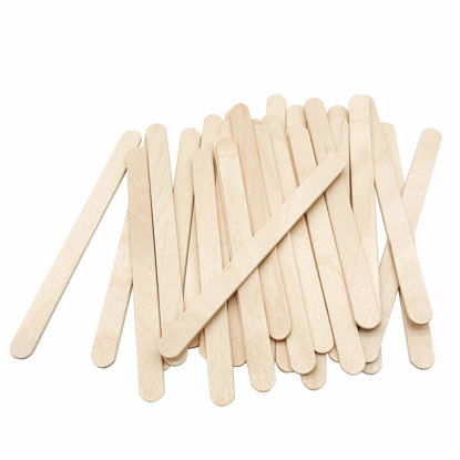 Picture of 200 Pcs Craft Sticks Ice Cream Natural Wood Popsicle 4.5 inch Length Treat Pop for DIY Crafts