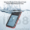 Picture of SUPFINE for Metal Waterproof iPhone 13 Pro Max Case,Built-in 9H Tempered Glass Screen Protector [IP68 Underwater][15FT Military Dropproof] Full Body Aluminum Shockproof Phone Cover-Black/Red