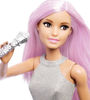 Picture of Barbie Pop Star Fashion Doll with Pink Hair & Brown Eyes, Iridescent Skirt & Microphone Accessory