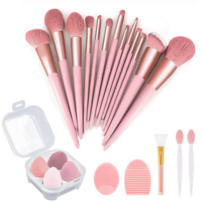 Picture of Makeup Brushes 22 Pcs Makeup Kit,Foundation Brush Eyeshadow Brush Make up Brushes Set (Pink, 22 Piece Set Large)
