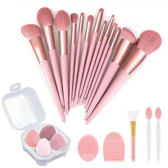 Picture of Makeup Brushes 22 Pcs Makeup Kit,Foundation Brush Eyeshadow Brush Make up Brushes Set (Pink, 22 Piece Set Large)