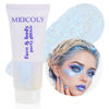 Picture of MEICOLY Sparkling Blue Body Glitter,Holographic Face Glitter Gel,Color Changing Glitter Gel for Body,Face,Hair,Lip,Eye,Long Lasting Sequins Glitter Face Paint Glitter Makeup,50ml