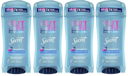 Picture of Secret Outlast Clear Gel Antiperspirant Deodorant for Women, Completely Clean, 2.6 oz (Pack of 4)