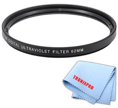Picture of Tronixpro 62mm Pro Series High Resolution Digital Ultraviolet UV Protection Filter + Tronixpro Microfiber Cloth