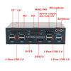 Picture of Tccmebius TCC-QL5E 5.25 Inch PC Multifunction Dashboard Media Front Panel, with SATA e-SATA Dual USB 3.0 6 Port USB 2.0 Audio Ports and Five-in-one Card Reader