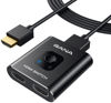 Picture of HDMI Switch 4K@60Hz Splitter【with 3.9FT HDMI Cable】, GANA Aluminum Bidirectional HDMI Switcher 2 in 1 Out, HDMI Hub for 3D, HDCP2.2, HDR, Compatible with Xbox, PS5/4/3,Fire Stick,Roku,Blu-Ray Player