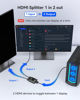 Picture of HDMI Switch 4K@60Hz Splitter【with 3.9FT HDMI Cable】, GANA Aluminum Bidirectional HDMI Switcher 2 in 1 Out, HDMI Hub for 3D, HDCP2.2, HDR, Compatible with Xbox, PS5/4/3,Fire Stick,Roku,Blu-Ray Player