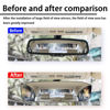 Picture of Car Rear View Mirror, 12 Inch Car Interior Panoramic Convex Rearview Mirror, Clip-On HD Wide Angle Extended Curved Mirror, Reduce Blind Spot Effectively, Universal Car Accessories (Irregular White)