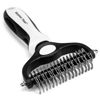 Picture of Maxpower Planet Pet Grooming Brush - Double Sided Shedding and Dematting Undercoat Rake Comb for Dogs and Cats,Extra Wide, White, Dog Grooming Brush, Dog Shedding Brush