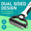 Picture of Maxpower Planet Pet Grooming Brush - Double Sided Shedding and Dematting Undercoat Rake Comb for Dogs and Cats,Extra Wide, White, Dog Grooming Brush, Dog Shedding Brush