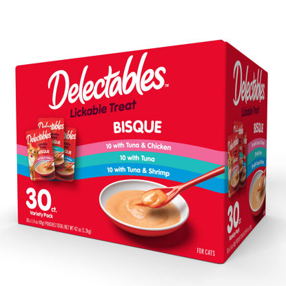 Picture of Hartz Delectables Bisque Variety Pack Lickable Cat Treat, 30 Count (Pack of 1)