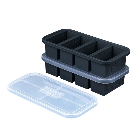 Souper Cubes 1-Cup Extra-Large Silicone Freezing Tray With Lid - Freeze  Food Soup Broth Sauce In Perfect 1-Cup Portions, 2-Pack, Sprinkles Edition  Color