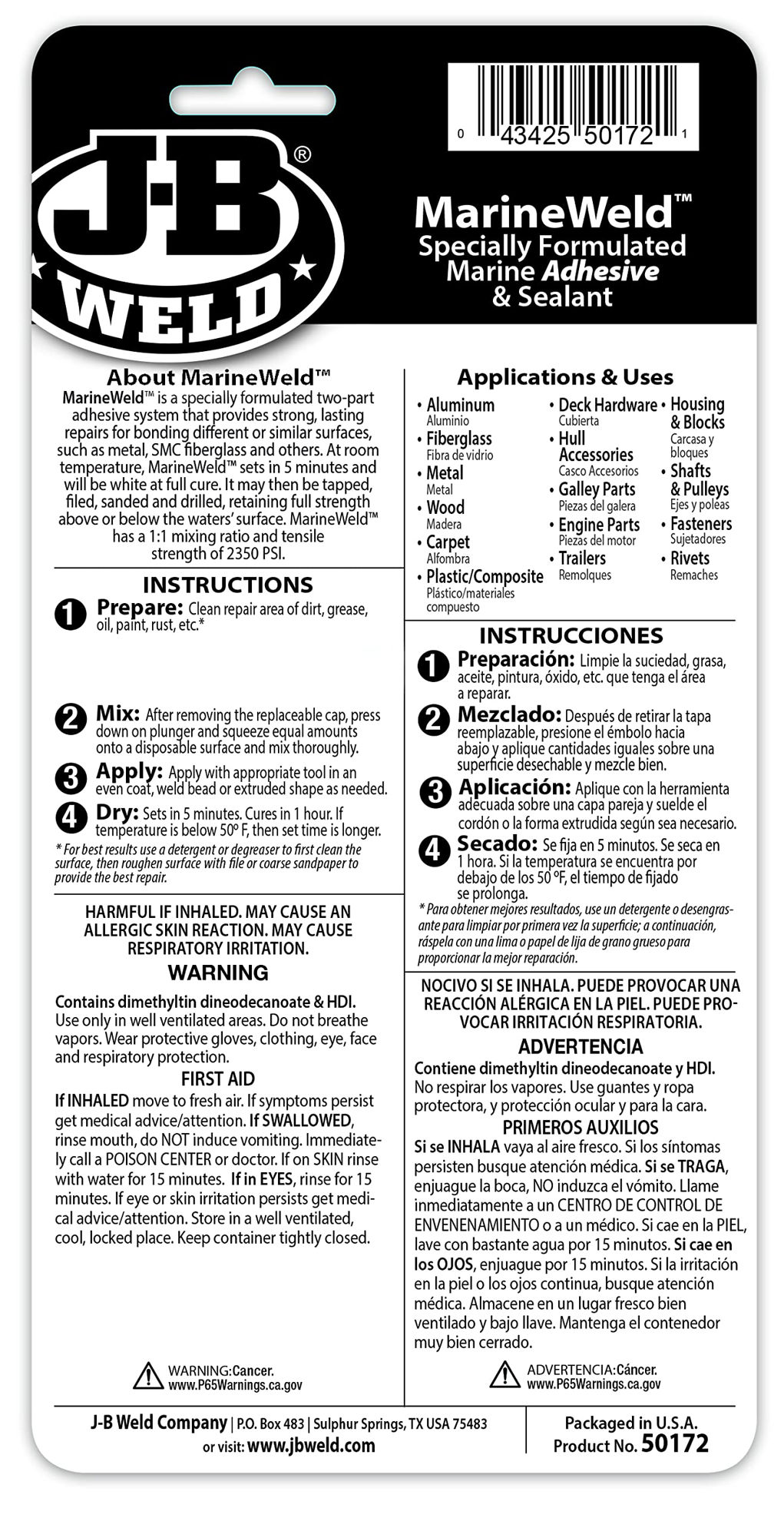 GetUSCart JB Weld 50172 25 ml. MarineWeld Syringe