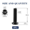 Picture of M6 x 30mm 20Pcs Flat Head Hex Socket Cap Screws Bolts, 304 Stainless Steel 18-8, Full Thread, Black Oxide by SG TZH (with Hex Spanner)