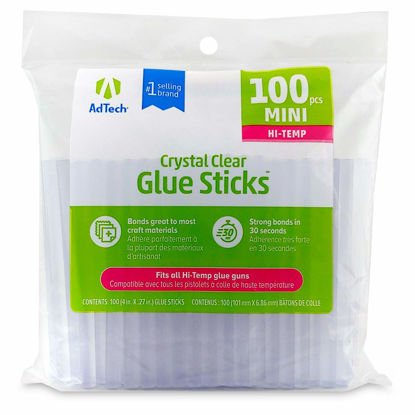 Picture of Adtech W229-34ZIP100 Mini Hot Glue Sticks, 100 pack, Clear 100 Count