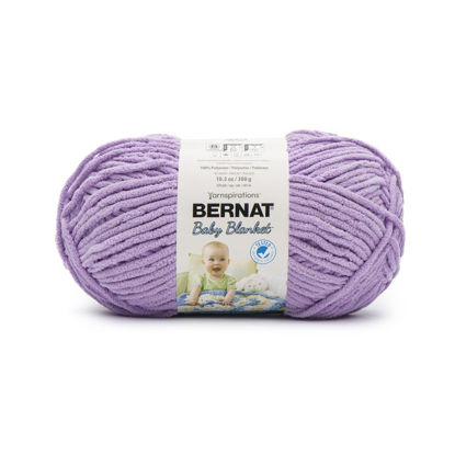 Picture of Bernat Baby Blanket BB Baby Lilac Yarn - 1 Pack of 10.5oz/300g - Polyester - #6 Super Bulky - 220 Yards - Knitting/Crochet