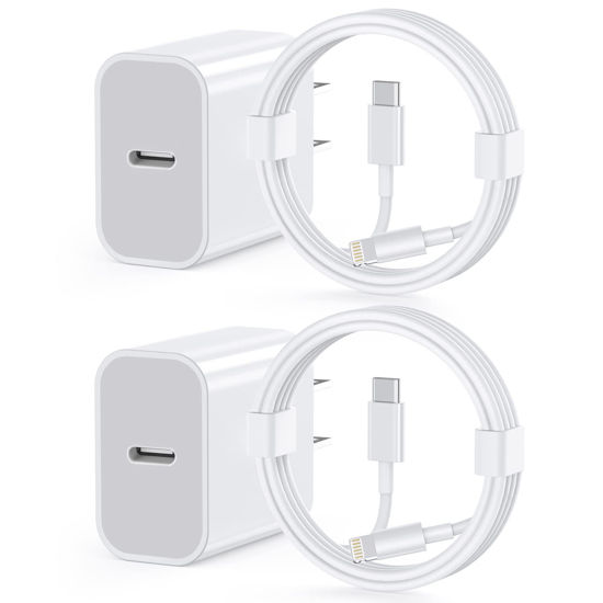 Picture of iPhone 13 12 11 Fast Charger [Apple MFi Certified] 2Pack 20W PD USB C Wall Charger Type C Power Adapter Lightning Cable Cord Compatible with Apple iPhone 13 Pro/12/12/11/11Pro Max/XS/XR/X/8/SE/iPad