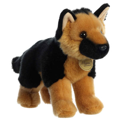 Picture of Aurora® Adorable Miyoni® German Shepherd Stuffed Animal - Lifelike Detail - Cherished Companionship - Black 10 Inches