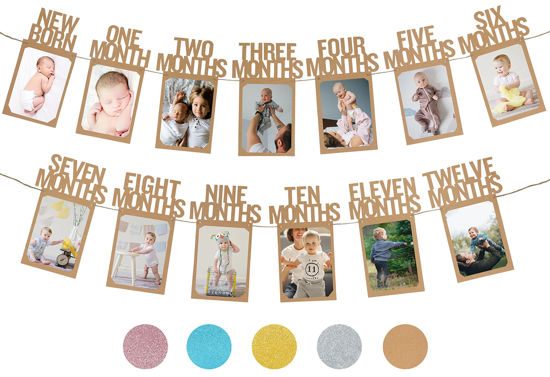My First Year Collage Baby Picture Frame- Memory Keepsake For Babies With 12 Mon