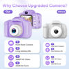 Picture of Seckton Upgrade Kids Selfie Camera, Christmas Birthday Gifts for Girls Age 3-9, HD Digital Video Cameras for Toddler, Portable Toy for 3 4 5 6 7 8 Year Old Girl with 32GB SD Card-Purple White