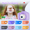 Picture of Seckton Upgrade Kids Selfie Camera, Christmas Birthday Gifts for Girls Age 3-9, HD Digital Video Cameras for Toddler, Portable Toy for 3 4 5 6 7 8 Year Old Girl with 32GB SD Card-Purple White