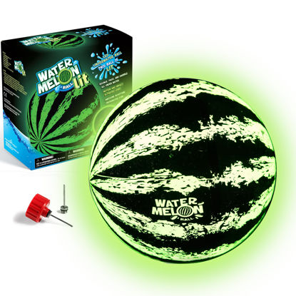 Picture of Watermelon Ball Lit, Glow in The Dark Pool Toy, Pool Toys for Kids Ages 8-12 - 9 Inch Pool Ball for Teens, Adults, Family - Pool Games, Pool Toys, Fun Swimming Pool Games, Glow in The Dark Toys