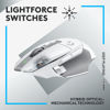 Picture of Logitech G502 X LIGHTSPEED Wireless mouse with LIGHTFORCE hybrid optical-mechanical switches, HERO 25K gaming sensor, compatible with PC - macOS/Windows -Non-RGB , White