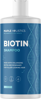 Picture of Volumizing Biotin Shampoo for Thinning Hair - Thin Hair Shampoo with Rosemary Keratin and Essential Oils for Hair Care - Vegan Sulfate Free Shampoo for Damaged Dry Hair Paraben and Cruelty Free
