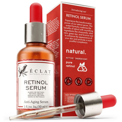 Picture of 𝐖𝐈𝐍𝐍𝐄𝐑 𝟐𝟎𝟐𝟑 Retinol Serum for Face - 2.5% Pure Retinol Anti Wrinkle Serum with Hyaluronic Acid + Vitamin B3, Resurfacing Retinol Serum for Face Anti Aging Skin, for Men & Women, Facial Acne Retinol Serum